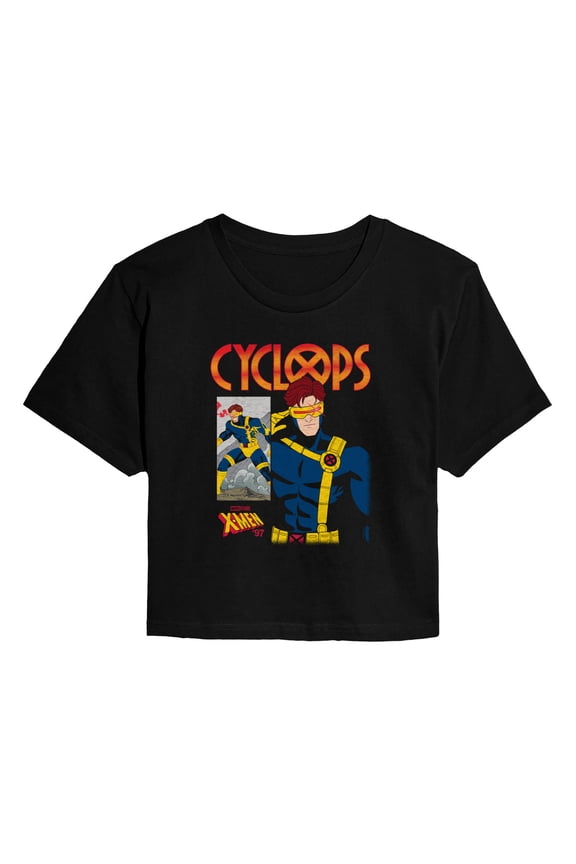 - Cyclops Comic Cover - Juniors Cropped Graphic T-Shirt