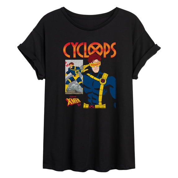 X-Men - Cyclops Comic Cover - Juniors Oversized Graphic T-Shirt