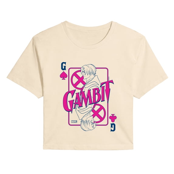 X-Men - Gambit Playing Card Cropped Graphic T-Shirt