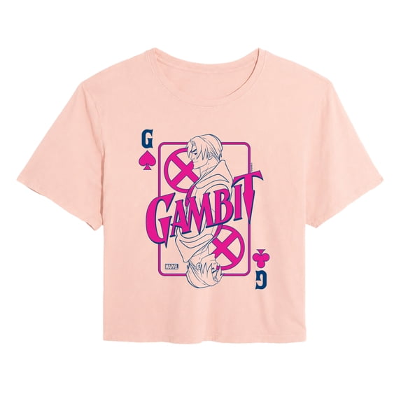 X-Men - Gambit Playing Card Cropped Graphic T-Shirt