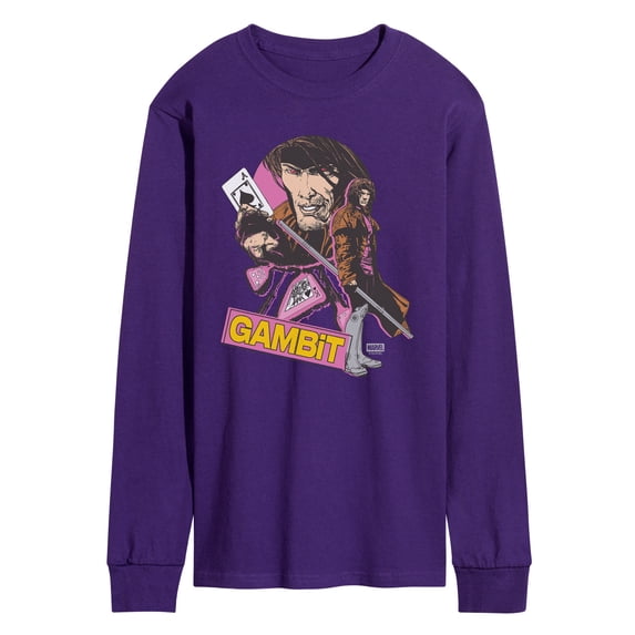 X-Men - Gambit Ragin Cajun Long Sleeve Graphic T-Shirt