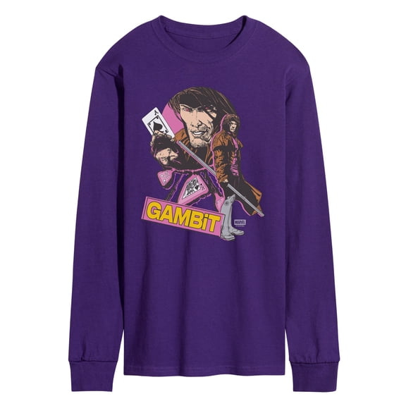 X-Men - Gambit Ragin Cajun Men's Long Sleeve Graphic T-Shirt