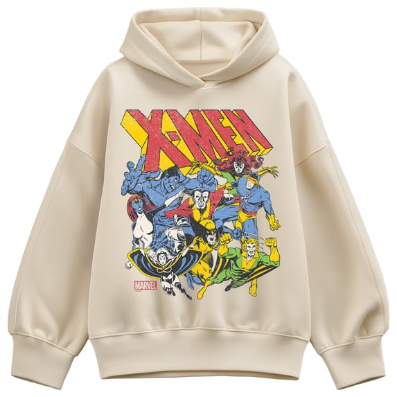 X-Men - Group Logo Oversized Fleece Hoodie Sweatshirt
