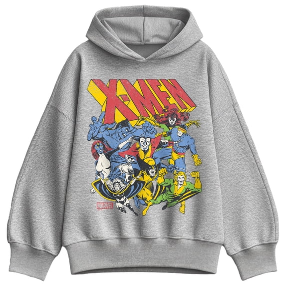 X-Men - Group Logo Oversized Fleece Hoodie Sweatshirt