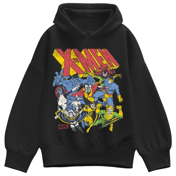 X-Men - Group Logo Oversized Fleece Hoodie Sweatshirt