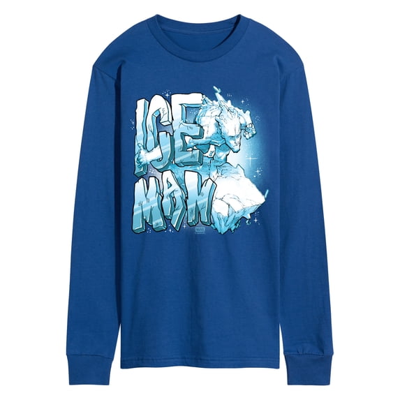 X-Men - Iceman Name Long Sleeve Graphic T-Shirt