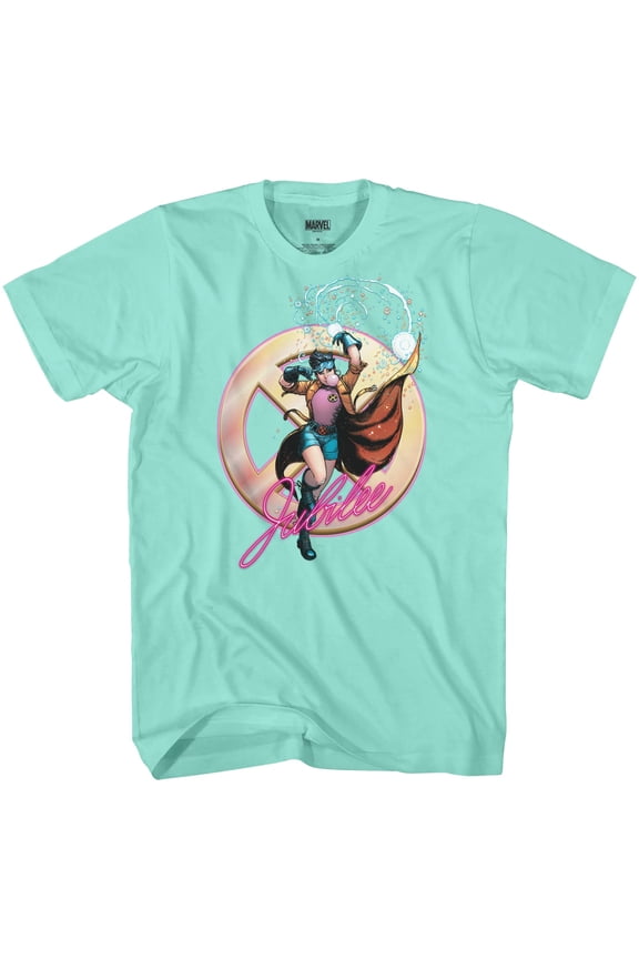 X-Men Crew Neck Unisex Adult Tees for Men & Women Jubilee Sparks Comics Short Sleeve T-Shirt