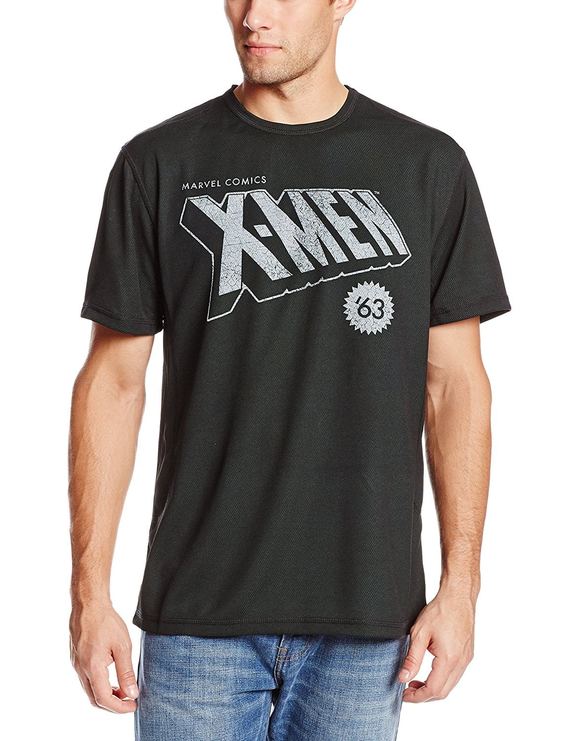 X-Men Logo 63 Men's Heather Charcoal Gray T-Shirt - Walmart.com