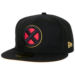 X-Men Logo Black on Black New Era 59Fifty Fitted Hat-7 1/2