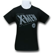 X-Men Logo Black Polymesh T-Shirt-Men's Large