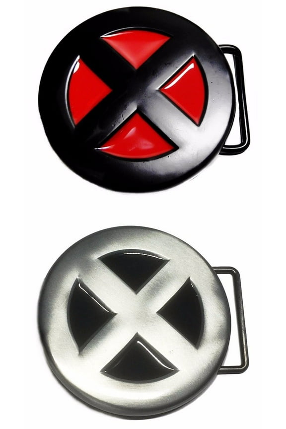 X-Men Logo Set of 2 Metal Belt Buckles