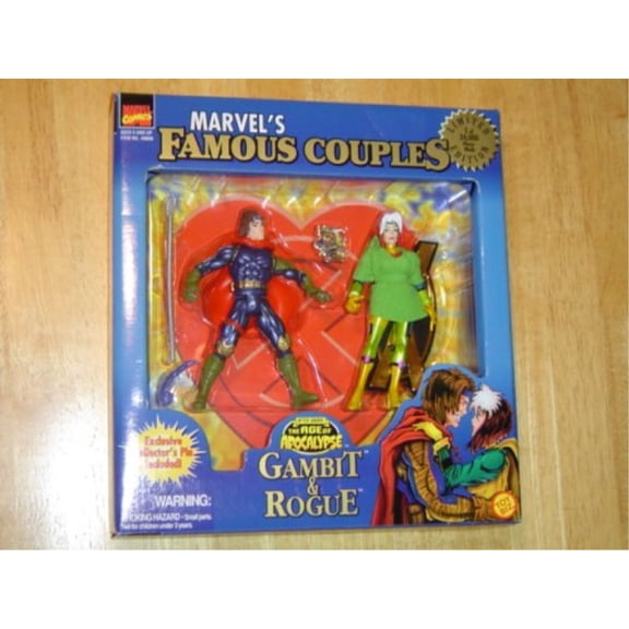 marvel's famous couples gambit and rogue limited edition collector's set