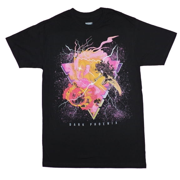 X-Men Mens T-Shirt - Dark Phoniex Triangle Electrified Image (Small)