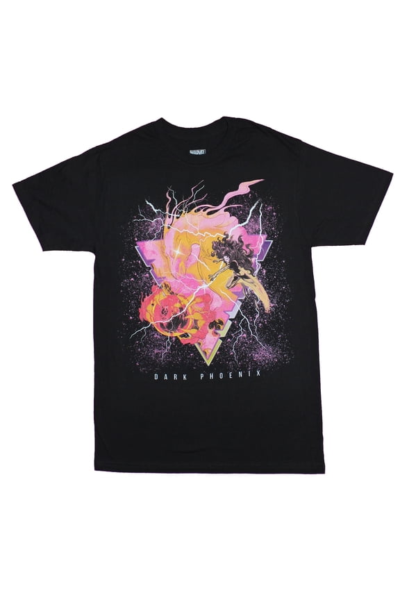 X-Men Mens T-Shirt - Dark Phoniex Triangle Electrified Image (Small)