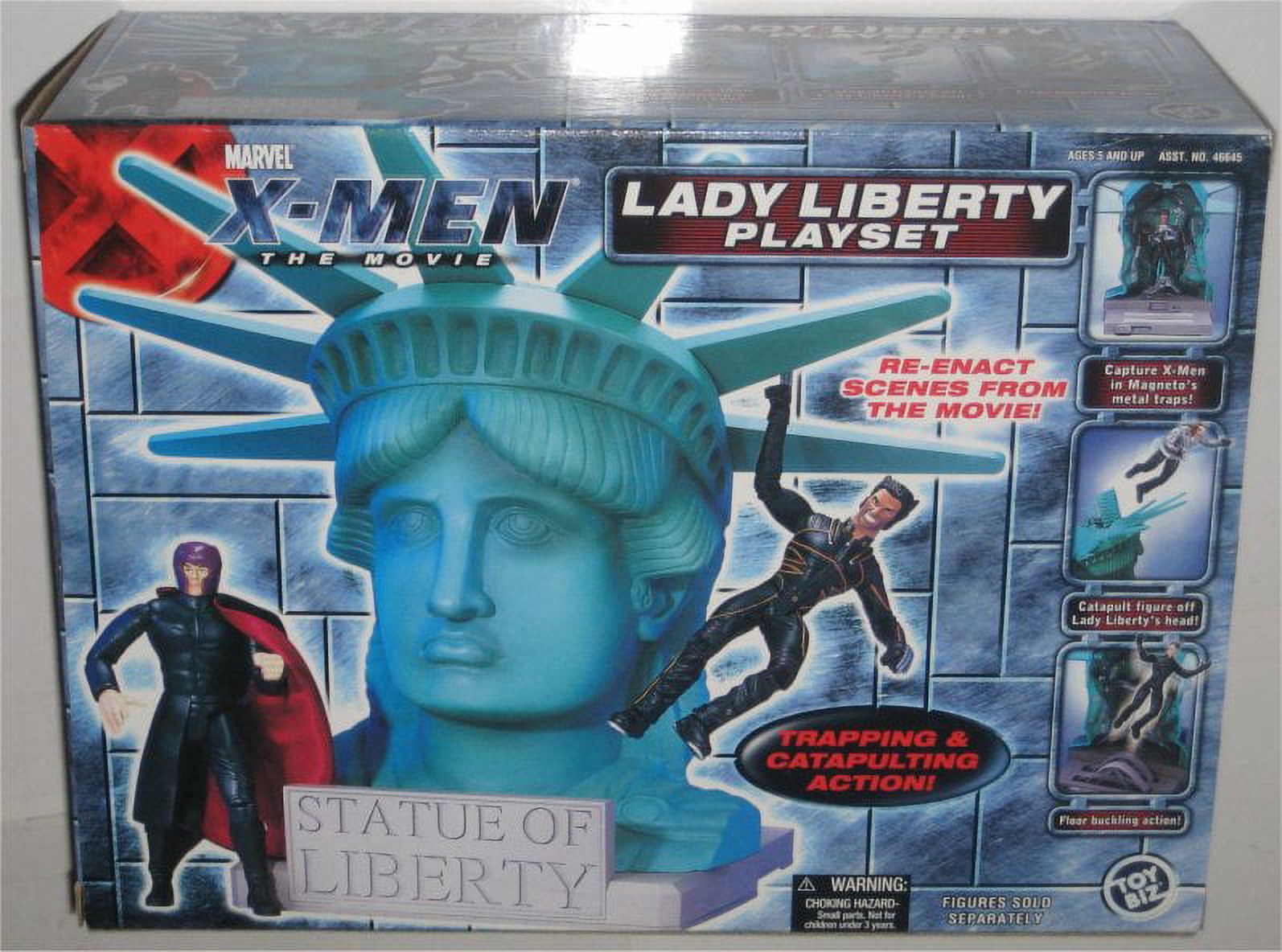 XMen The Movie Lady Liberty Statue Playset Toy Biz (Catapult Action