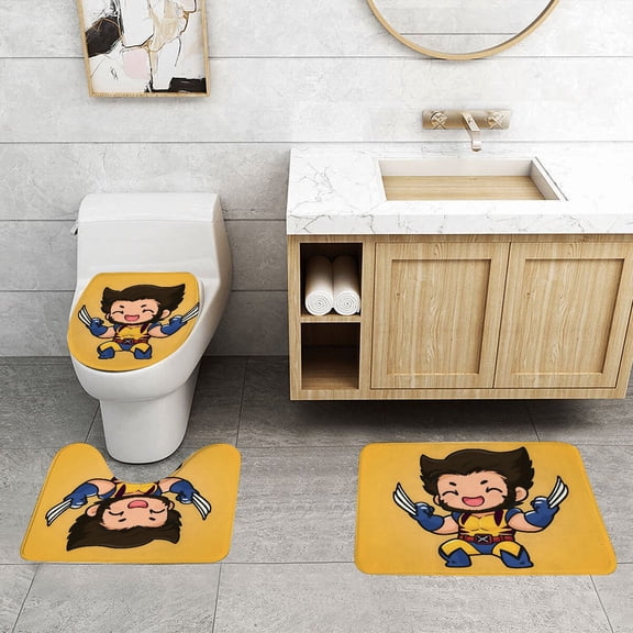 X-Men Wolverine Classic Three Piece Set With Water Absorption And Anti Slip Properties