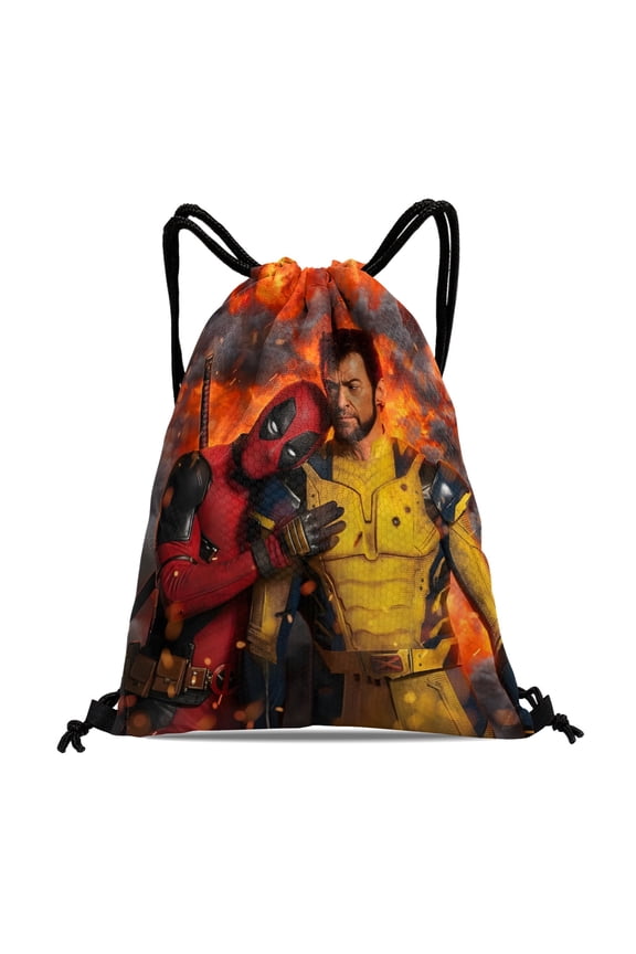 X-Men Wolverine Gift Drawstring Bag:Waterproof, ideal for fitness, hiking, swimming, travel, beach, and shopping, measuring 15.7*17.7 inches (40cm45cm.