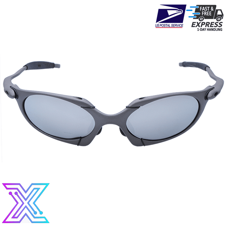 X-Metal Romeo Polarized Sunglasses 1pcs with Silver Iridium Lenses - Unisex  Adult Teen Oval Sport