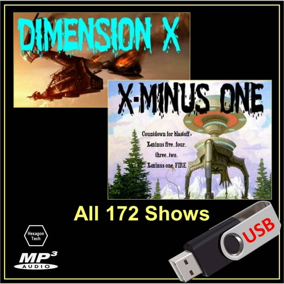 X Minus One and Dimension X: All 172 Radio Shows in MP3 [USB Flash Drive]