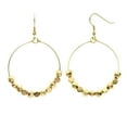thumbnail image 1 of X & O 14KT Gold Plated 5.5mm Faceted Bead and Round Disc Beaded Earring, 1 of 1