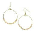 thumbnail image 1 of X & O 14KT Gold Plated Cube with Natural Glass Cube Beads Earrings, 1 of 1