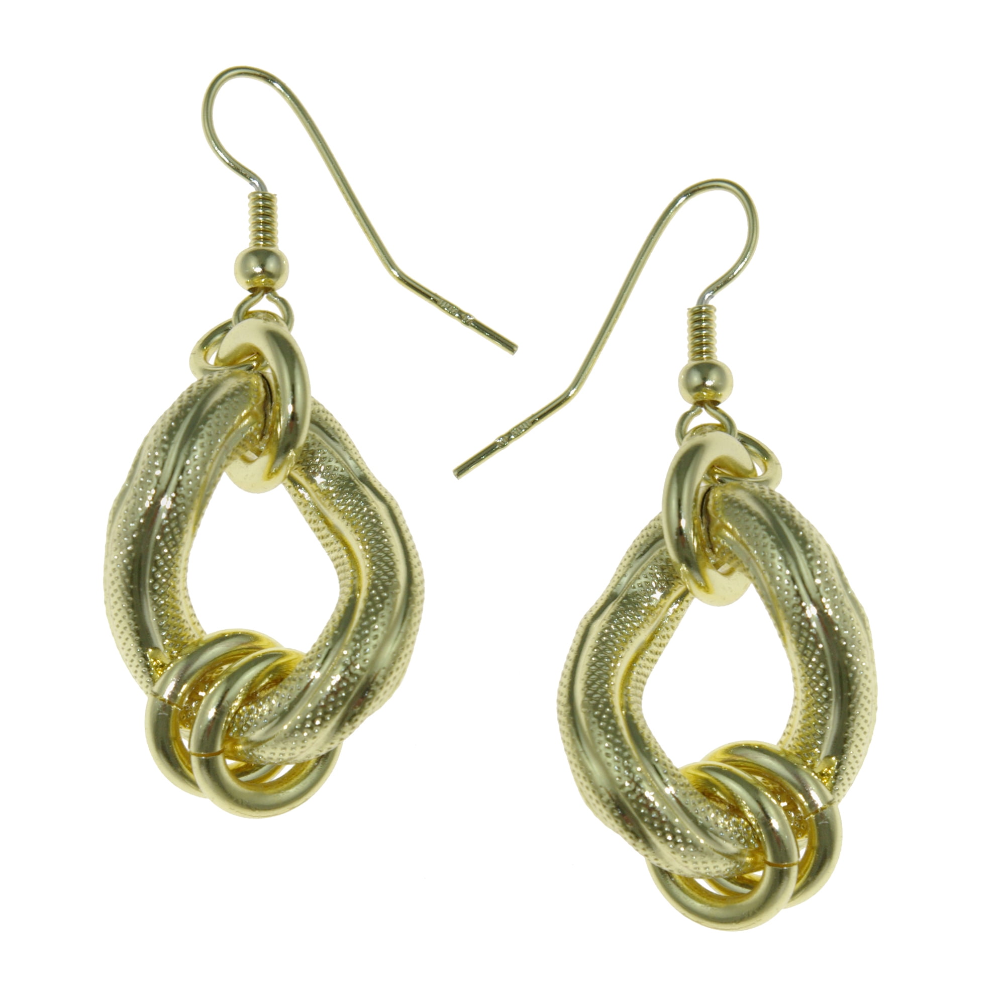 X & O 18KT GEP textured earrings