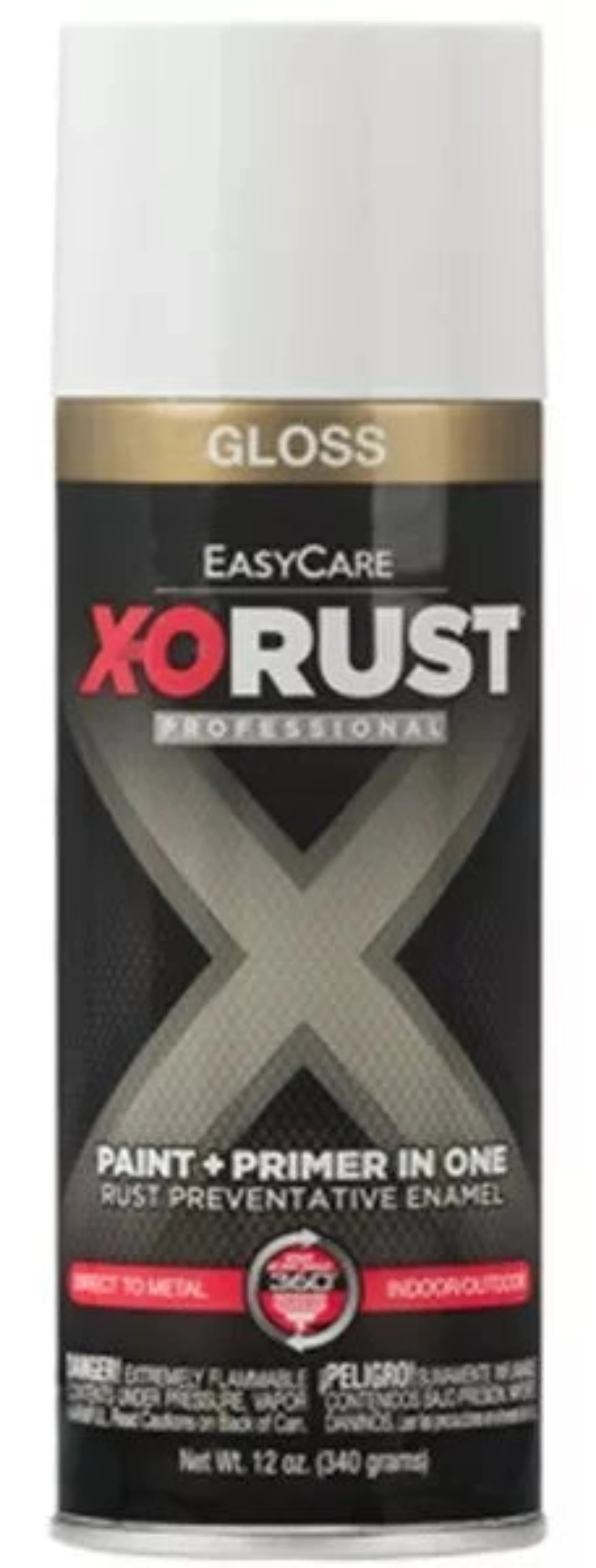 XO Rust XOP1AER 12 oz Can of Gloss White AntiRust Enamel Spray Paint
