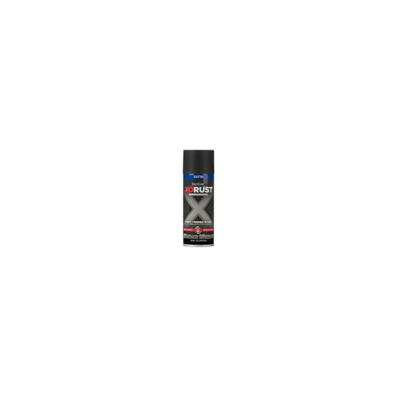 X-O Rust XOP18-AER Anti-Rust Enamel Spray Paint & Primer, Black Satin, 12 oz. - Quantity 6