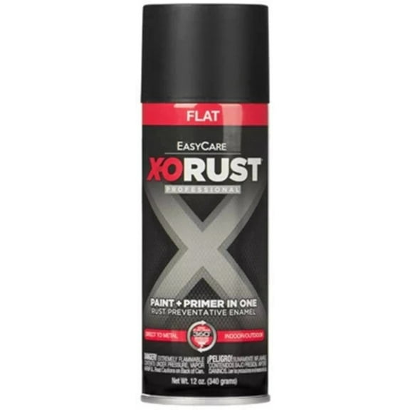 X-O Rust XOP19-AER 12 oz Can of Flat Black Anti-Rust Enamel Spray Paint
