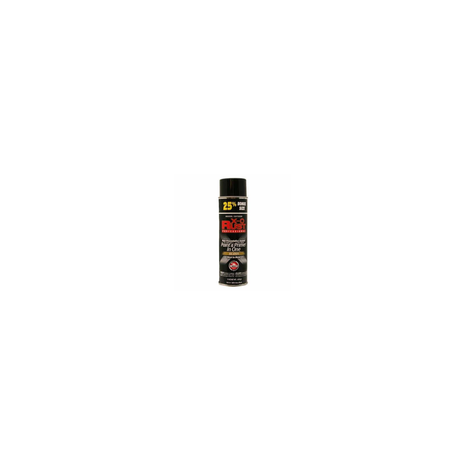 X-O Rust XOP2-15OZ AER Anti-Rust Enamel Spray Paint & Primer, Gloss Black, 15 oz. - Quantity 1