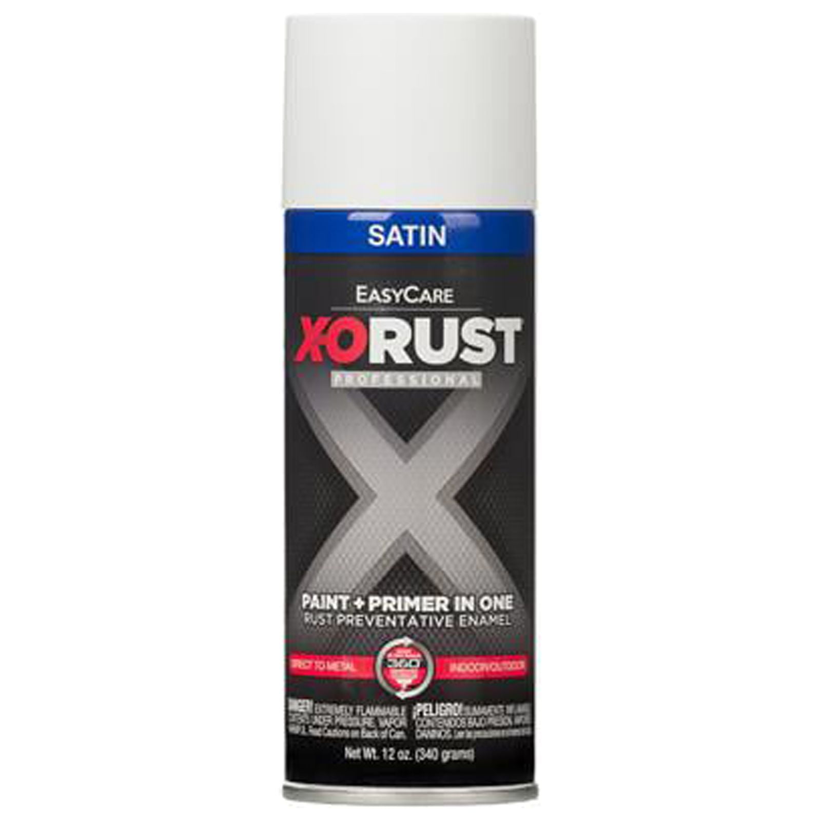 XO Rust XOP31AER AntiRust Enamel Spray Paint & Primer, White Satin