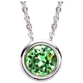 thumbnail image 1 of X & O Women's Fine Silver Plated Peridot Crystal Pendant Necklace, 1 of 7