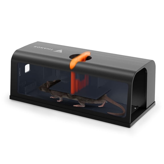 X-PEST Electric Rat Traps Indoor for Home, Anti-Escape, No Touch, No View Effective Humane Electric Rat Trap Zapper, MK08S, Black