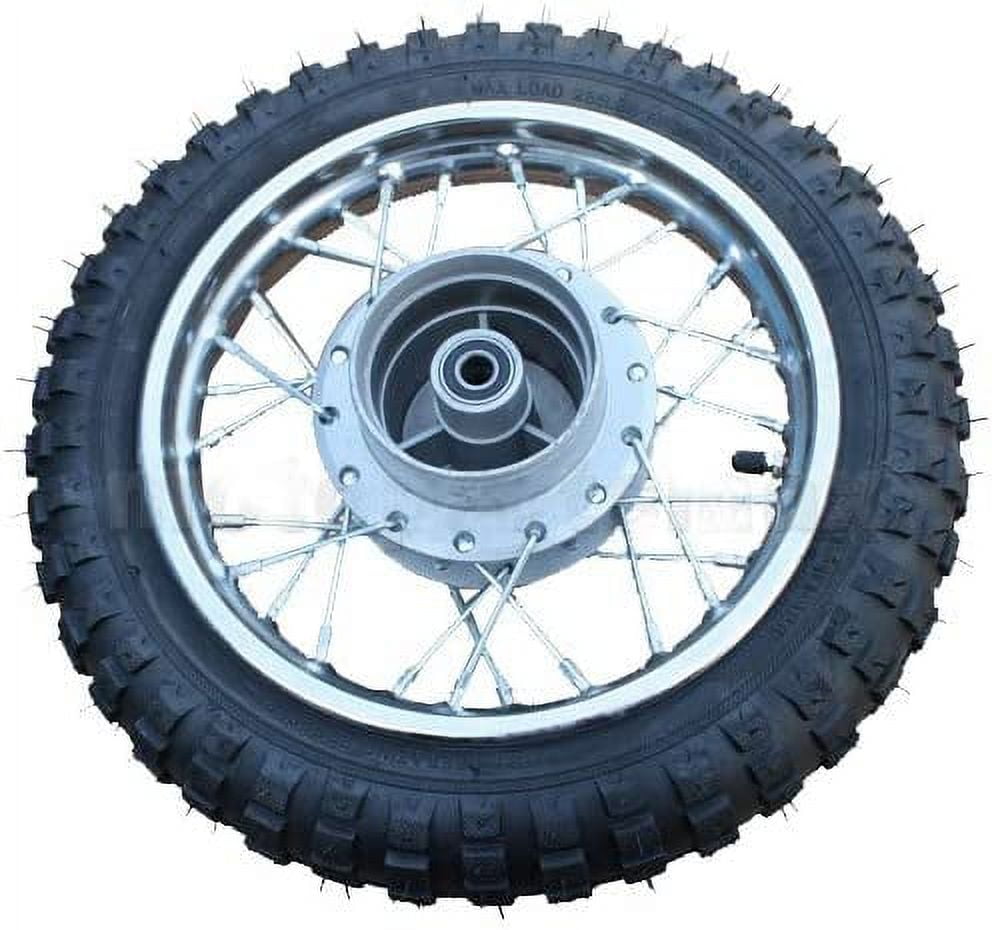 XPRO 10" Rear Wheel Rim Tire 2.510 with 12mm Bearing Assembly for Dirt Bikes