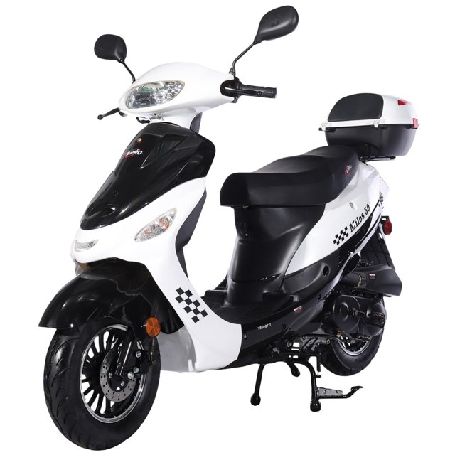 XPRO Brand New Milos 50cc Moped Motorcycle with 10" Aluminum Wheels