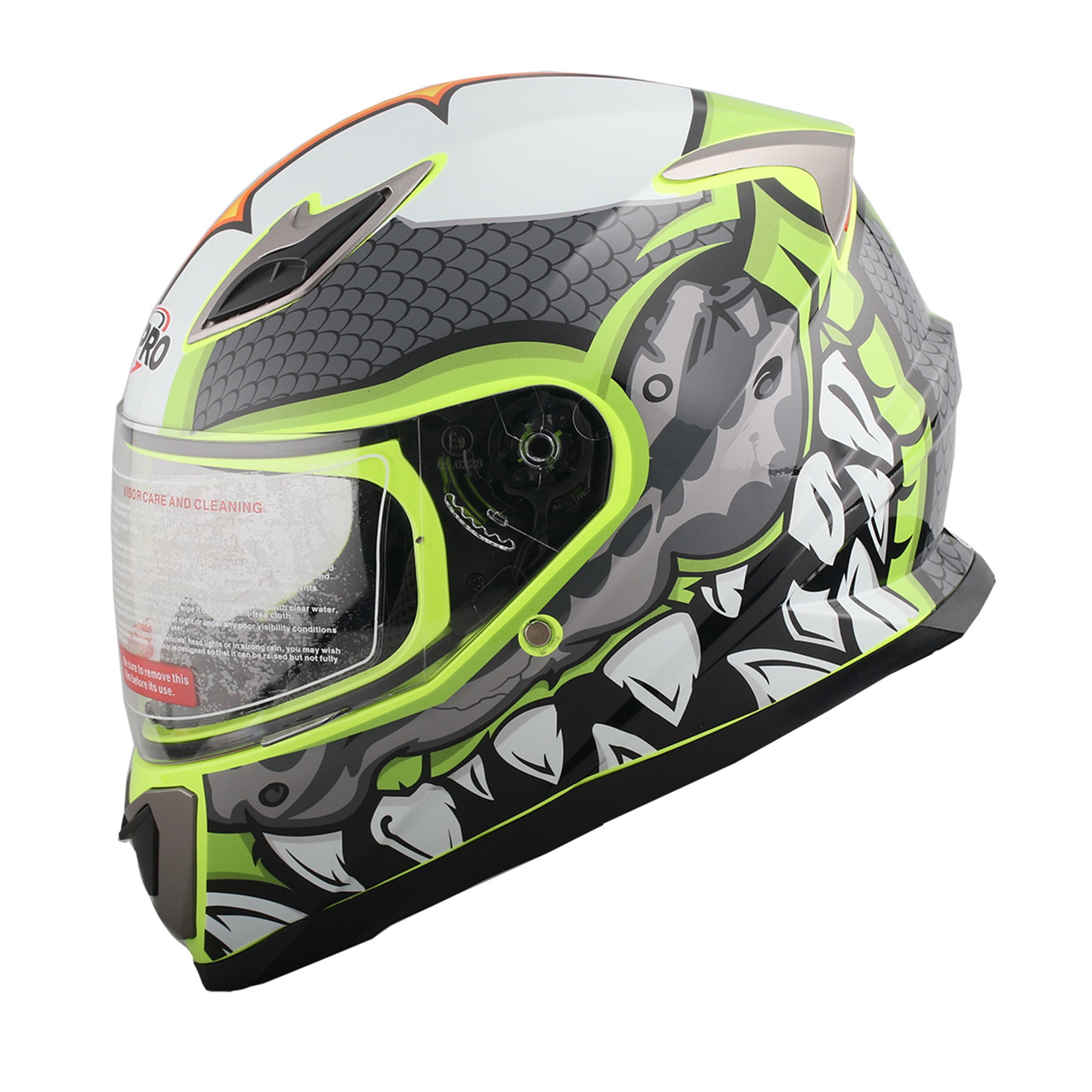 XPRO Helmet Motorcycle Full Face Helmet! Adult Helmets, Street Bike Helmet, DOT Approved,Yellow