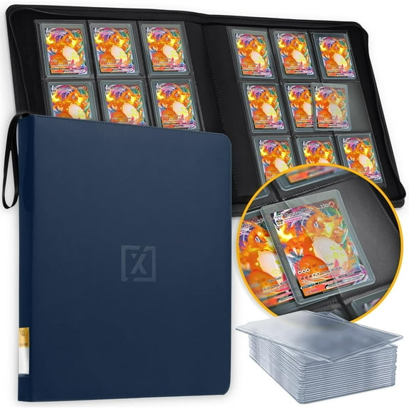 X PRO Toploader Binder | Holds 252 Toploaders | 20 Toploaders INCLUDED | 9-Pocket Top Loader Binder | Ringless Double-Sided Pockets | Top loader Binders for TCG, Sports | Premium Top Loader Storage