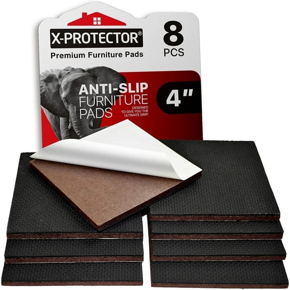X-Protector Non Slip Furniture Pads - 8 PCS 4" Furniture Grippers - Rubber Furniture Pads Non Slip