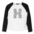 thumbnail image 1 of X Pattern Printed 100% Cotton Long Sleeves Kid Raglan T-Shirt UTS_01 XS, 1 of 1