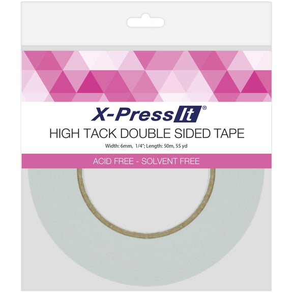 X-Press It Double Sided Tissue Tape, High-Tack, .25" x 55 yds.