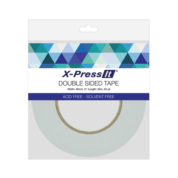 X-Press It Double Sided Tissue Tape, Low-Tack, 2" x 55 yds.