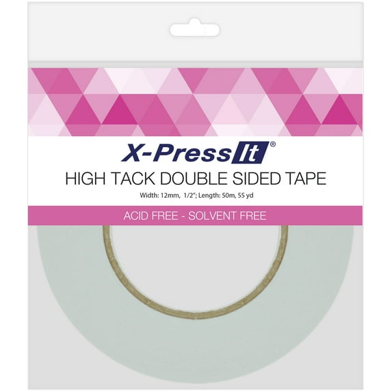 X-Press It High Tack Double Sided Tissue Tape, .5" x 55yds