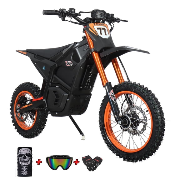 X-Pro 3500W Electric Dirt Bike for Adults E-Hawk Off-Road Pit Bike, 42 MPH Max Speed, Up to 48 Mile Range, Powerful Motor with 14"/12" Tires!