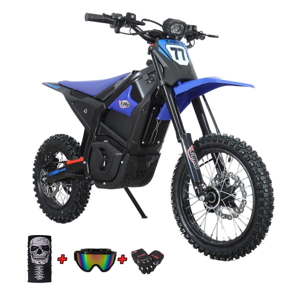 X-Pro 3500W Electric Dirt Bike for Adults E-Hawk Off-Road Pit Bike, 42 MPH Max Speed, Up to 48 Mile Range, Powerful Motor with 14"/12" Tires!