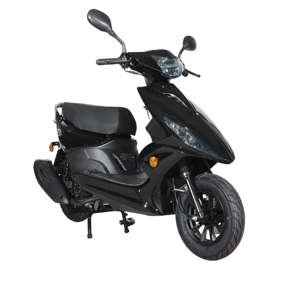 X-Pro Bali 150cc Gas Moped for Adults, Street Legal Gas Powered Motor Moped with 10" Aluminum Wheels, Fully Automatic CVT Transmission, Front Disc Brake & Rear Storage Trunk