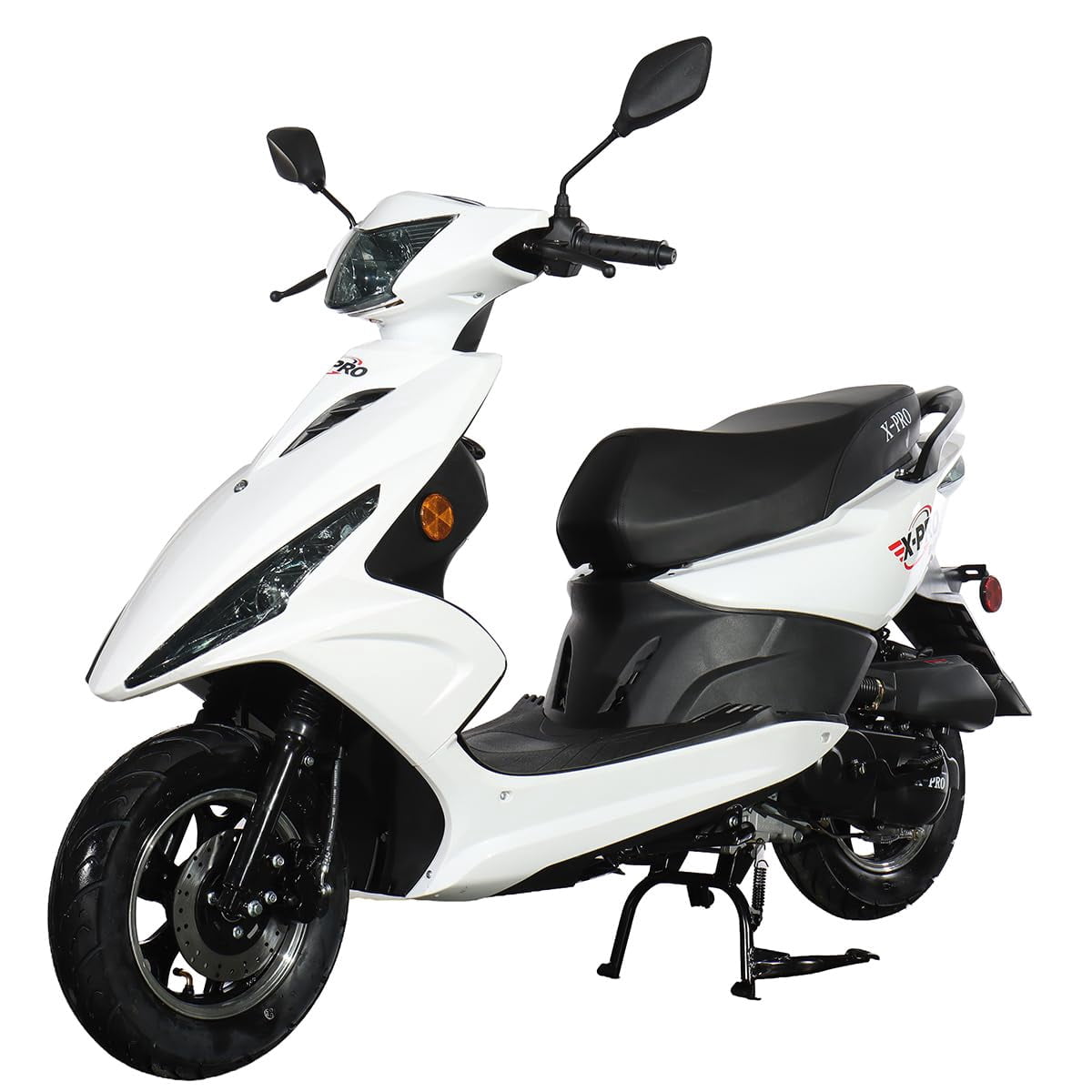 X-Pro Bali 50 Moped Scooter Gas Scooter with CVT Automatic, Electric/Kick Start, 10" Wheels, LED Headlight, EPA DOT Approved