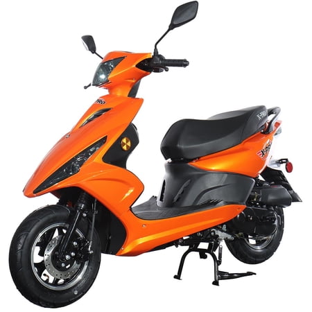 X-Pro Bali 50 Moped Scooter Gas Scooter with CVT Automatic, Electric/Kick Start, 10" Wheels, LED Headlight, EPA DOT Approved