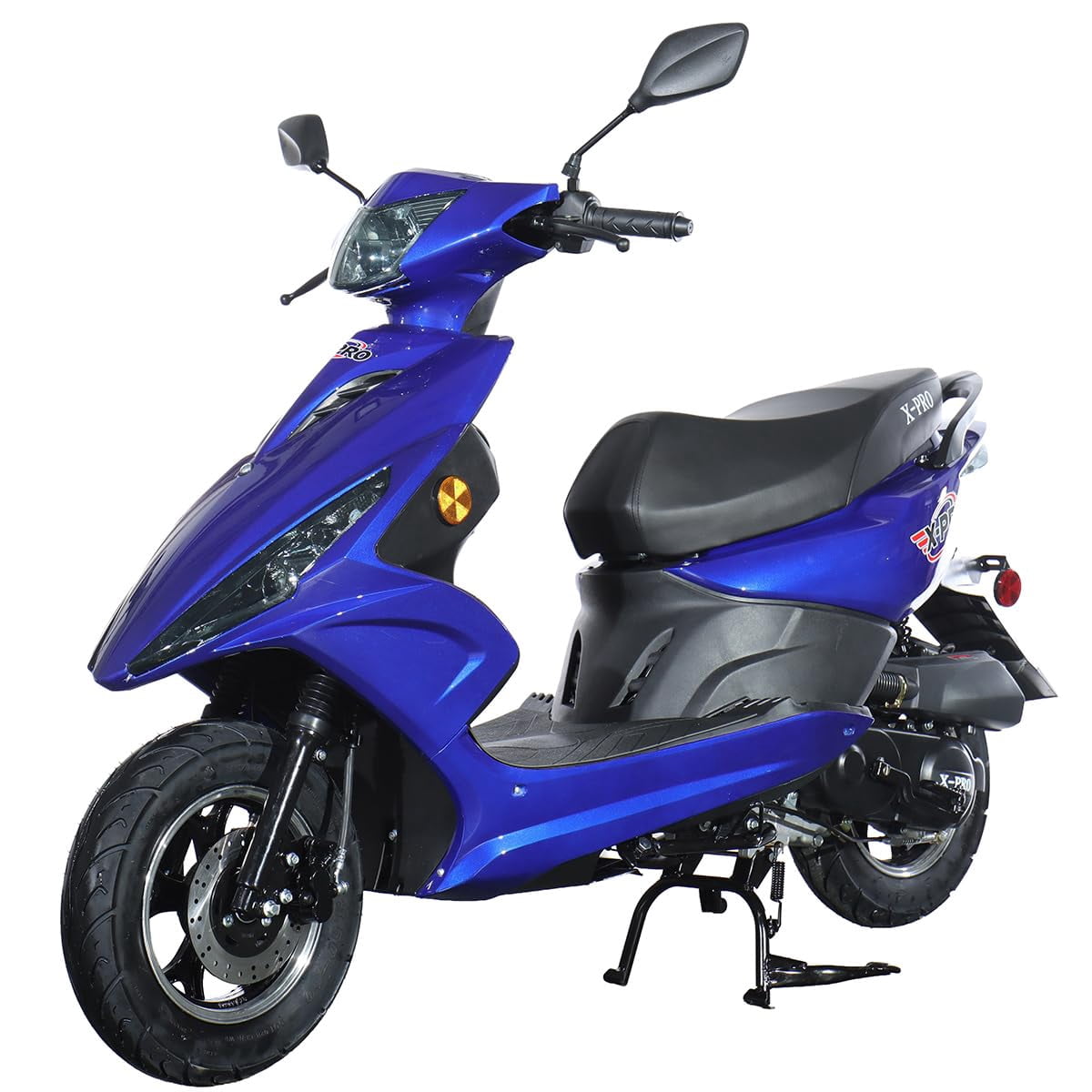 X-Pro Bali 50 Moped Scooter Gas Scooter with CVT Automatic, Electric/Kick Start, 10" Wheels, LED Headlight, EPA DOT Approved