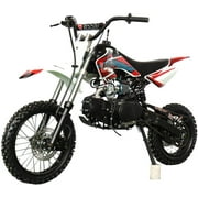 X-Pro Bolt 125cc Zongshen Engine Dirt Bike Pit Bike Youth Dirt Pit Bike with 4-Speed Semi-Automatic Transmission, Big 14"/12" Tires!