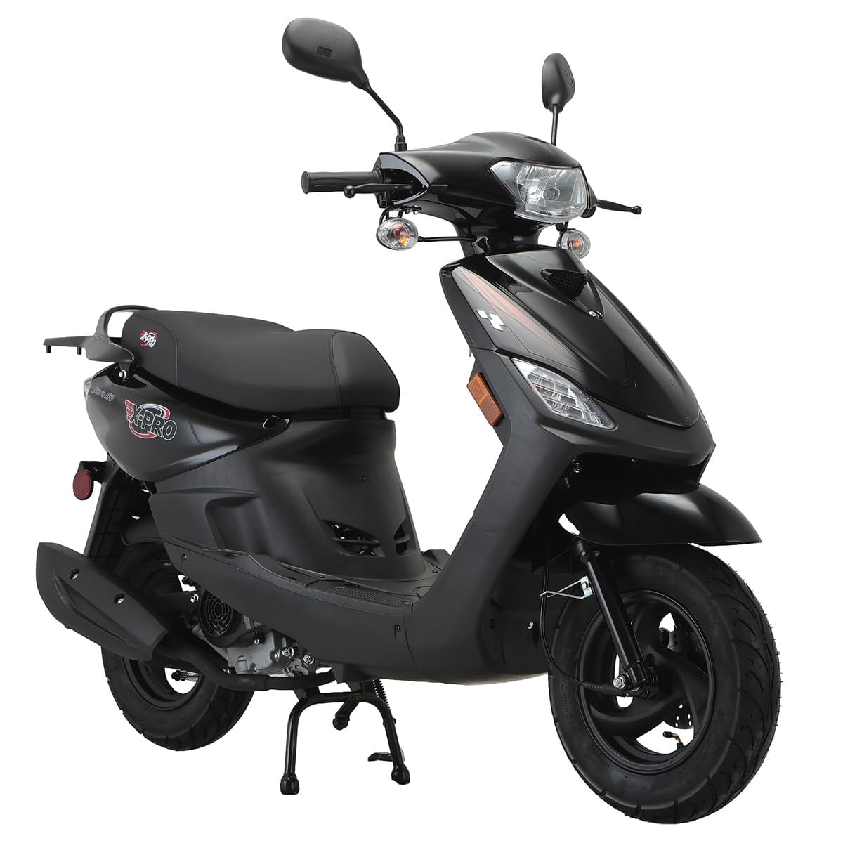 X-Pro Bora 50cc Gas Moped Scooter for Adults – Automatic Transmission, 4‑Stroke Engine with 10" Aluminum Wheels, Electric/Kick Start!
